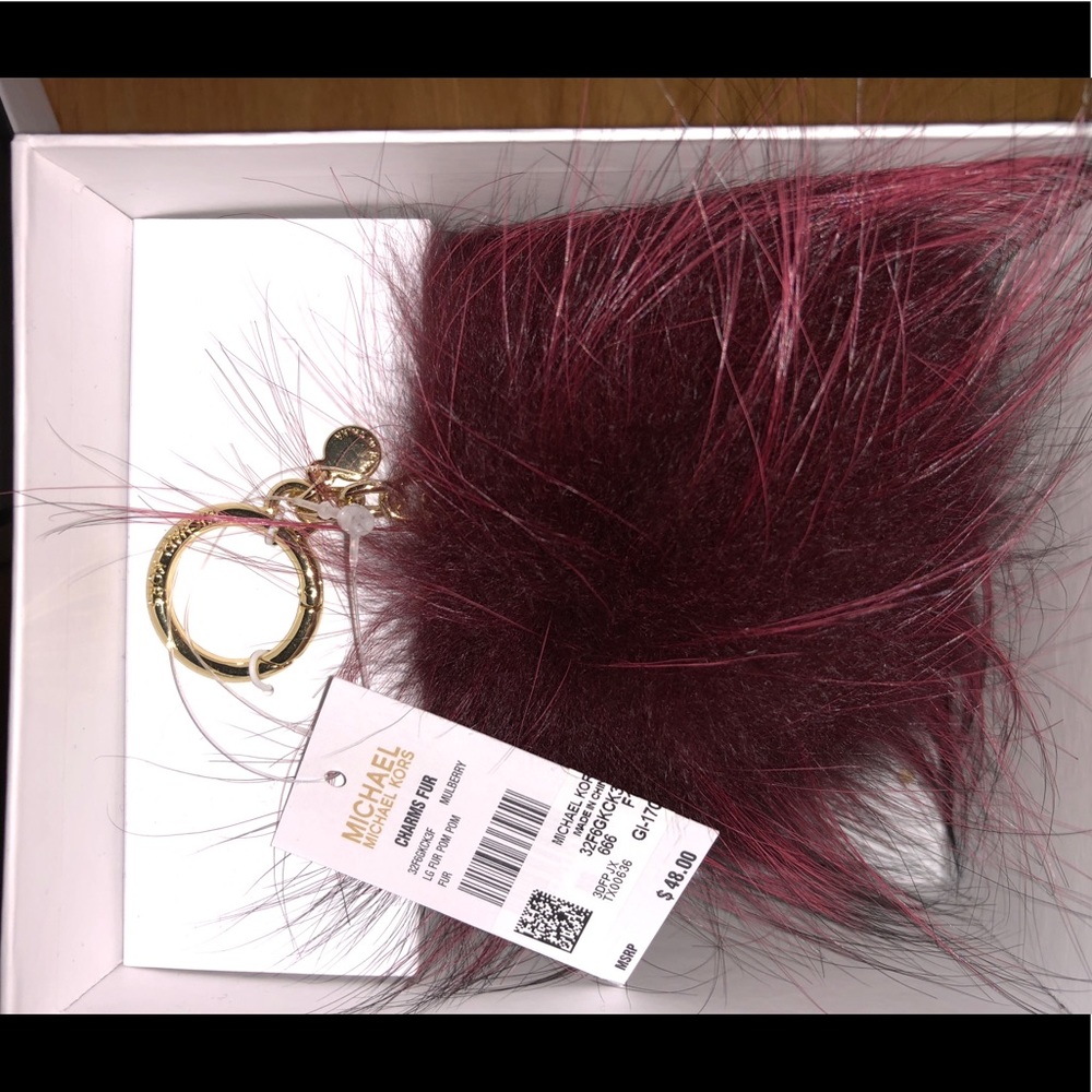 Michael Kors puff ball keychain